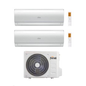 Ferroli Climatizzatore Dual split Ambra M 9+9 con 2CP001AF-18-2 R-32 Inverter Wi-Fi Classe A++