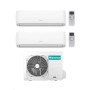 Hisense Climatizzatore Hi Comfort Dual Split 7+12 Con 3AMW52U4RJA Inverter Wi-Fi R-32 Classe A++