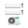 Hisense Climatizzatore Hi Comfort Dual Split 7+12 Con 3AMW52U4RJA Inverter Wi-Fi R-32 Classe A++