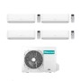 Hisense Climatizzatore Hi Comfort Quadri Split 7+7+7+12 con 4AMW105U4RAA Inverter Wi-Fi R-32 Classe A++