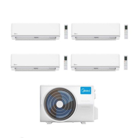 Midea Climatizzatore Inverter Quadri Split serie Elegance 9+12+12+12 con M4OE-28HFN8-Q Wi-Fi optional Classe A++