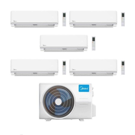 Midea Climatizzatore Inverter Penta Split serie Elegance 9+9+9+9+9 con M5OE-42HFN8-Q Wi-Fi optional Classe A++