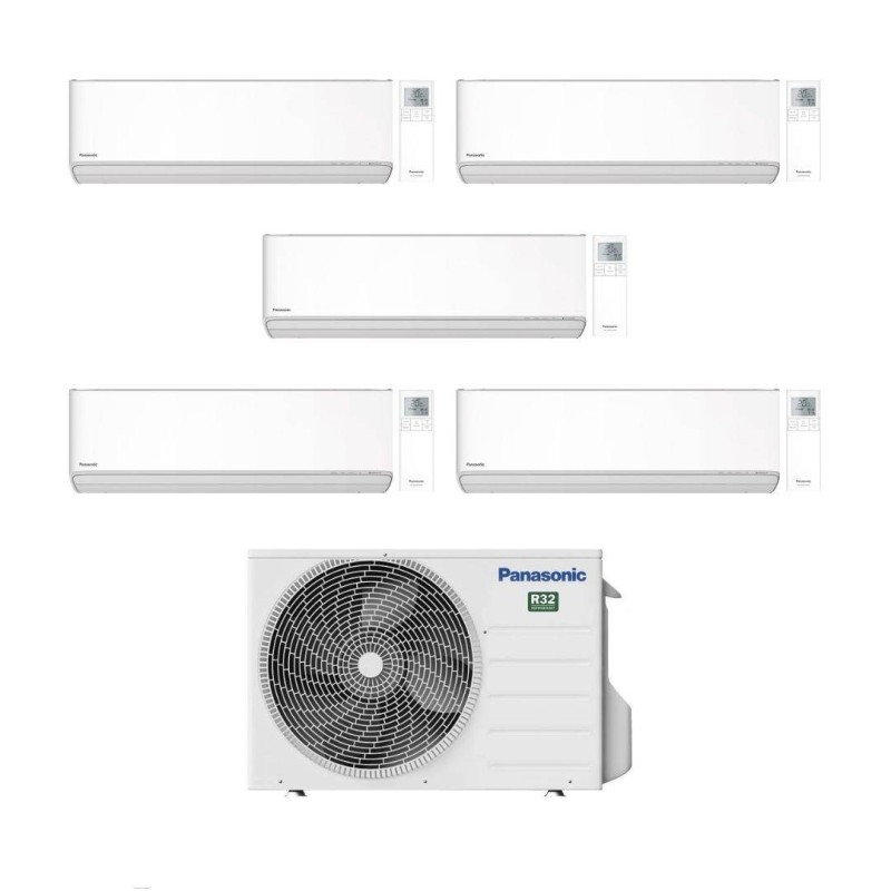 Panasonic Climatizzatore Penta Split Etherea White Con Cu