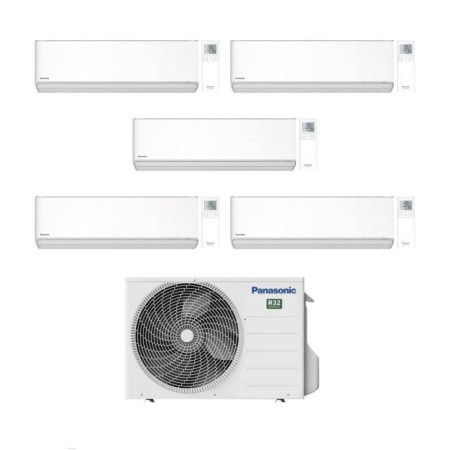 Panasonic Climatizzatore Penta Split Etherea White 12+12+12+12+12 con CU-5Z90TBE Inverter R-32 Wi-Fi Classe A++