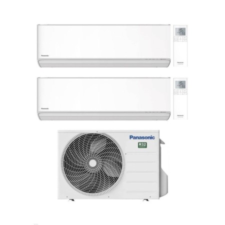 Panasonic Climatizzatore Dual Split Etherea White 9+18 con CU-2Z50TBE Inverter R-32 Wi-Fi Classe A++