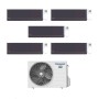 Panasonic Climatizzatore Penta Split Etherea Dark 9+12+12+12+12 con CU-5Z90TBE Inverter R-32 Wi-Fi Classe A++