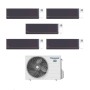 Panasonic Climatizzatore Penta Split Etherea Dark 9+12+12+12+12 con CU-5Z90TBE Inverter R-32 Wi-Fi Classe A++