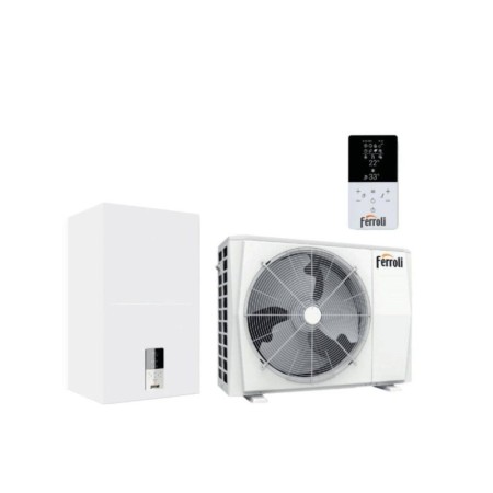 Ferroli Pompa di Calore Splittata Omnia S Hybrid C Aria-Acqua R-32 Classe A+++ Comando Incluso