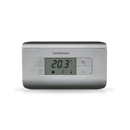 Fantini Cosmi Termostato Ambiente Digitale 3 Temperature CH116 Silver