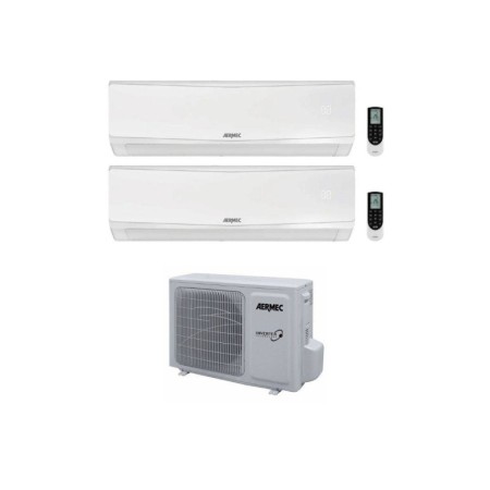 Aermec Climatizzatore Condizionatore Dual Split SPG 9+12 con MPG420 R-32 Inverter Wi-Fi Optional Classe A++