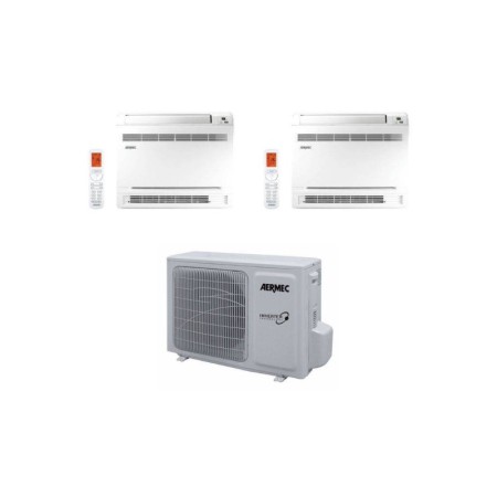 Aermec Climatizzatore Condizionatore Dual Split CKG a Console 9+12 con MPG420 R-32 Inverter Wi-Fi Incluso Classe A++