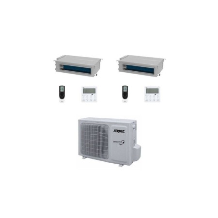 Aermec Climatizzatore Condizionatore Dual Split Canalizzato MPG/D 9+12 con MPG520 R-32 Inverter Comando Incluso Classe A++