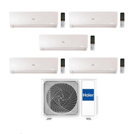 Haier Climatizzatore Penta Split Flexis Plus White 7+7+9+12+12 Con 5U105S2SS5FA Inverter Wi-Fi Classe A++