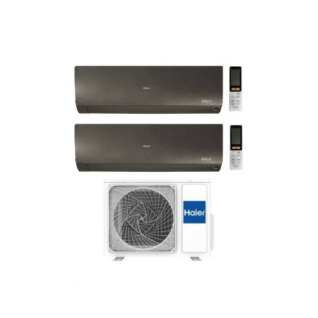 Haier Climatizzatore Dual Split Flexis Plus Black 9+12 Con 2U50S2SM1FA Inverter Wi-Fi Classe A++
