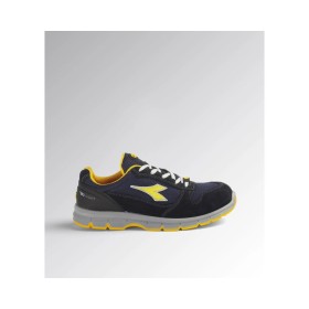 Diadora Utility Scarpe Antinfortunistiche Run Text Low S1P SRC ESD - Dark Navy/Dark Navy, Taglia 39 EU, vista laterale.