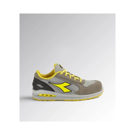 Diadora Utility Scarpe Antinfortunistiche Run Net Airbox Low S1P SRC - Grigio Vento/Gr Alluminio, Taglia 39 EU, vista laterale.