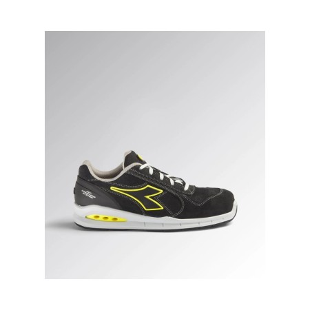 Diadora Utility Scarpe Antinfortunistiche Run Net Airbox Low S3 SRC - Nero/Nero, Taglia 39 EU, vista laterale