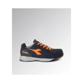 Diadora Utility Scarpe Antinfortunistiche Glove MDS Text S1P HRO SRC - Blu scuro / Arancio fluo, Taglia 39 EU, vista laterale