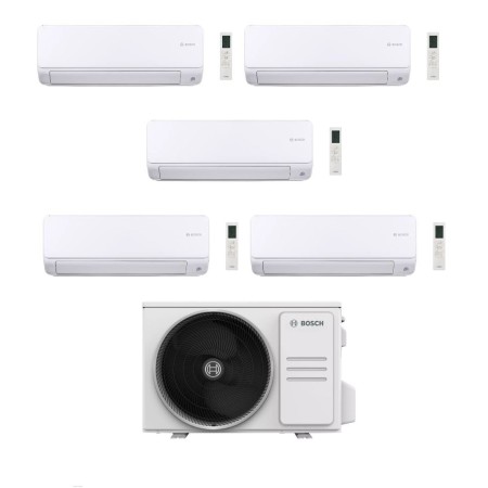 Bosch Climatizzatore Penta Split Climate 6000i 9+9+9+12+12 con 5000M 125/5 E Inverter R 32 Wi-Fi Incluso Classe A+++