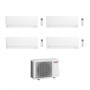 Mitsubishi Climatizzatore Quadri Split Linea Plus MSZ-AY VGK 9+9+9+18 con MXZ-4F80VF Inverter R-32 Wi-Fi Classe A++