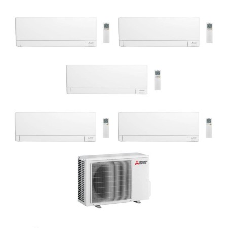 Mitsubishi Climatizzatore Penta Split Linea Plus MSZ-AY VGK 9+9+9+9+15 con MXZ-5F102VF Inverter R-32 Wi-Fi Classe A++