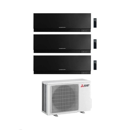 Mitsubishi Climatizzatore Trial Split Kirigamine Zen MSZ-EF Nero 9+15+18 con MXZ-3F68VF Inverter R32 WiFi Classe A++