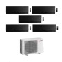 Mitsubishi Climatizzatore Penta Split Kirigamine Zen MSZ-EF Nero 9+9+12+12+15 con MXZ-5F102VF Inverter R32 WiFi Classe A++