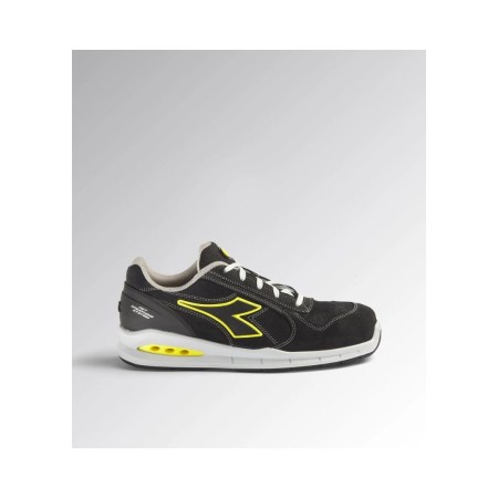 Diadora Utility Scarpe Antinfortunistiche Run Net Airbox Low S3 SRC - Nero/Nero, Taglia 43 EU, vista laterale