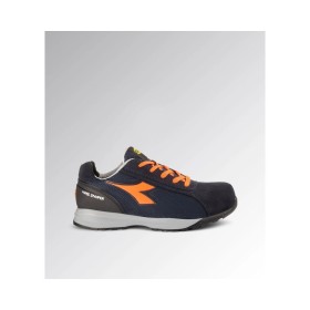 Diadora Utility Scarpe Antinfortunistiche Glove MDS Text Low S1PS FO HRO SR - Adulto - Blu Scuro/Arancio Fluo - Tagl. 44 EU