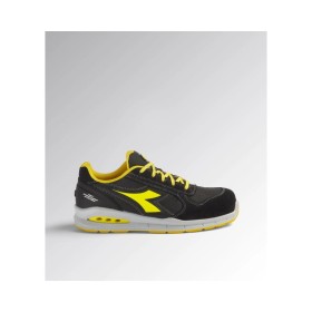 Diadora Utility Scarpe Antinfortunistiche Run Net Airbox Low S1P SRC - Nero/Antracite, Taglia 40 EU, vista laterale.