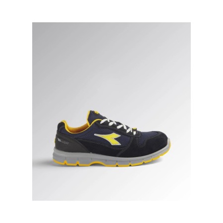 Diadora Utility Scarpe Antinfortunistiche Run Text Low S1P SRC ESD - Dark Navy/Dark Navy, Taglia 40 EU, vista laterale.