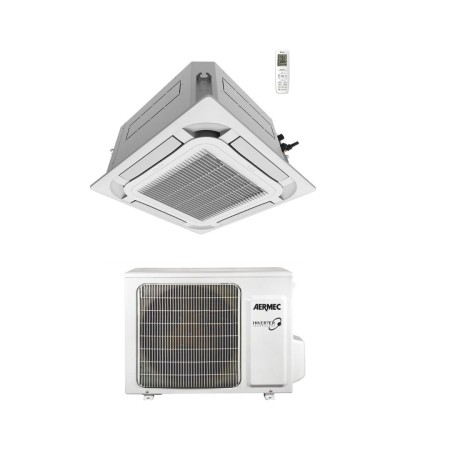 Aermec Climatizzatore Monosplit a Cassetta LGC500CS + LGC500 18000 BTU Griglia Inclusa R-32 WIFI optionl Inverter Class