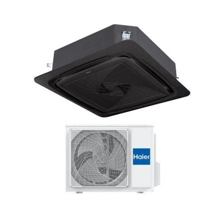 Haier Climatizzatore Monosplit A Cassetta A 4 Vie Round Flow 24000 Btu Nero AB71S2SR1FA(H) Wi-Fi optional R-32