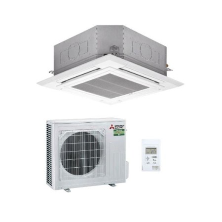 Mitsubishi Climatizzatore a Cassetta PLA-SM100EA 34000 btu R-32 Wi-Fi Opt + Comando PAC-YT52CRA-K