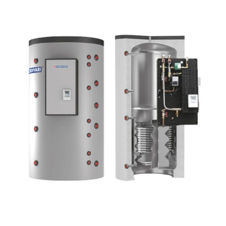 Cordivari Termoaccumulatore Puffermas 2 VB  800 L 70KW  con 1 Scambiatore Fisso a Coibentazione Rigida