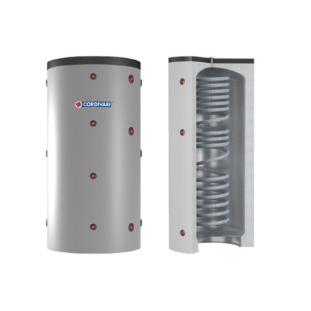Cordivari Termoaccumulatore Eco Combi 1 Domus VB 300 L con 1 Scambiatore Corrugato a Coibentazione Rigida