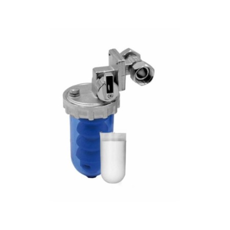 IDROTEC Filtro Acqua Anticalcare Dosatore di Polifosfati Dosatec Blu 100 Attacchi 1/2"-1/2" + Ricarica Di Polifosfati