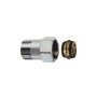 FAR Prolunga Diritta Cromata con Attacco 3 cm Doppio O-Ring Filettato Far24X19 Femmina Filetto Far 24X19 Maschio