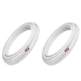 Kit Coppia Tubi Rame Climatizzatore Condizionatore 25 Metri da 1/4 + 25 Metri da 3/8 Diametro 0,8mm