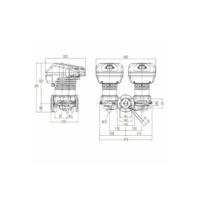 DAB EVOPLUS D 120/220,32 M Gemellari Flangiati Circolatore Elettronico per Riscaldamento Condizionamento e Refrigerazione