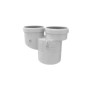 POLYMAX Sdoppiatore Fumi Mad.003 Eco Stabile Ø80/80mm Adattabile a Baxi Roca Termet Per Caldaie Con Prelievo Fumo