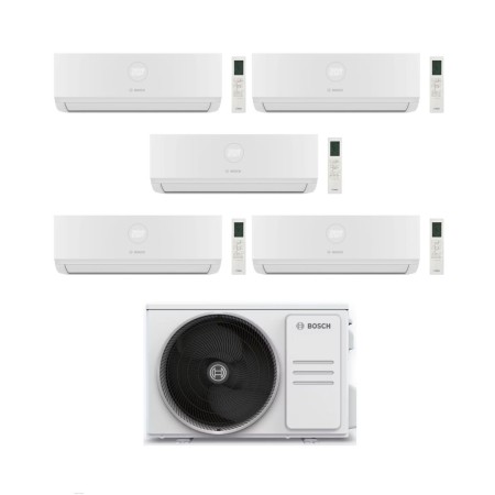 Bosch Climatizzatore Penta Split Climate 3000i 7+12+12+12+12 con 5000M 125/5 E Inverter R 32 Wi-Fi Optional Classe A++