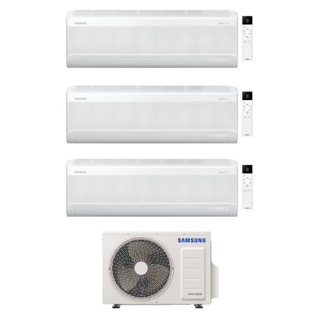 Samsung Climatizzatore Trial Split Windfree Avant S2 7+9+24 BTU con AJ080TXJ4KG/EU Inverter R-32 Wi-Fi Classe A++