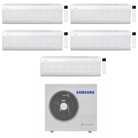 Samsung Climatizzatore Penta Split Windfree Avant S2 7+9+9+18+18 BTU con AJ100TXJ5KG/EU Inverter R-32 Wi-Fi Classe A++