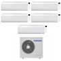 Samsung Climatizzatore Penta Split Windfree Avant S2 9+12+12+12+12 BTU con AJ100TXJ5KG/EU Inverter R-32 Wi-Fi Classe A++