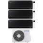 Samsung Climatizzatore Trial Split Windfree Black 7+12+12 BTU con AJ080TXJ4KG/EU Inverter R-32 Wi-Fi Classe A++