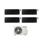 Samsung Climatizzatore Quadri Split Windfree Black 12+12+12+12 BTU con AJ100TXJ5KG/EU Inverter R-32 Wi-Fi Classe A++