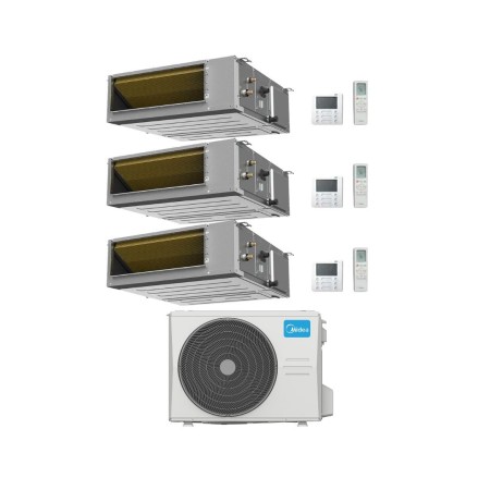 Midea Climatizzatore Canalizzato Trial Split serie A7 MTJ 9+18+18 con M4O-36FN8-Q Inverter R 32 Wi-Fi Optional Classe A++