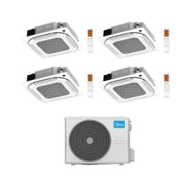 Midea Climatizzatore a Cassetta 4 Vie Quadri Split MCA4U 9+12+12+18 con M4O-36FN8-Q Inverter R 32 Wi-Fi Optional Classe A++