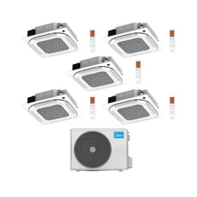 Midea Climatizzatore a Cassetta 4 Vie Penta Split MCA4U 9+9+9+9+18 con M5OE-42HFN8-Q Inverter R 32 Wi-Fi Optional Classe A++